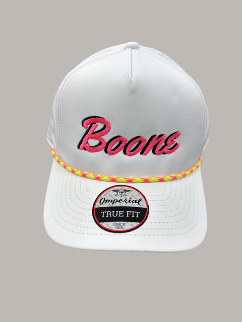 Imperial True Fit - White/Berry Neon Rope-Boone- Hat