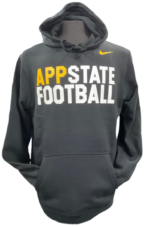 Men's Nike Black App State Mountaineers Club Fleece Pullover Hoodie