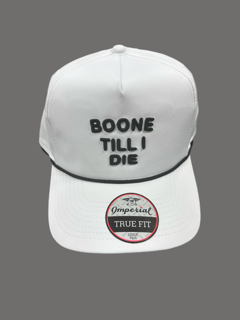 Boone Til I Die Imperial True Fit Hat - White - Black Rope