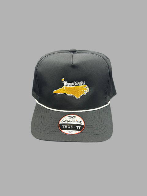 Black/White Rope Imperial True Fit - NC Mountaineers