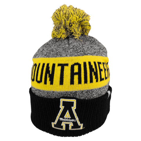 APP STATE Marled Cuff Hat With Pom