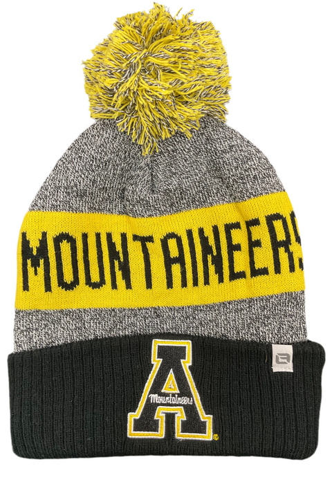APP STATE Marled Cuff Hat With Pom