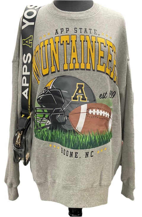App State  Gameday Social  'Malone Crew' Multi- Heather Grey