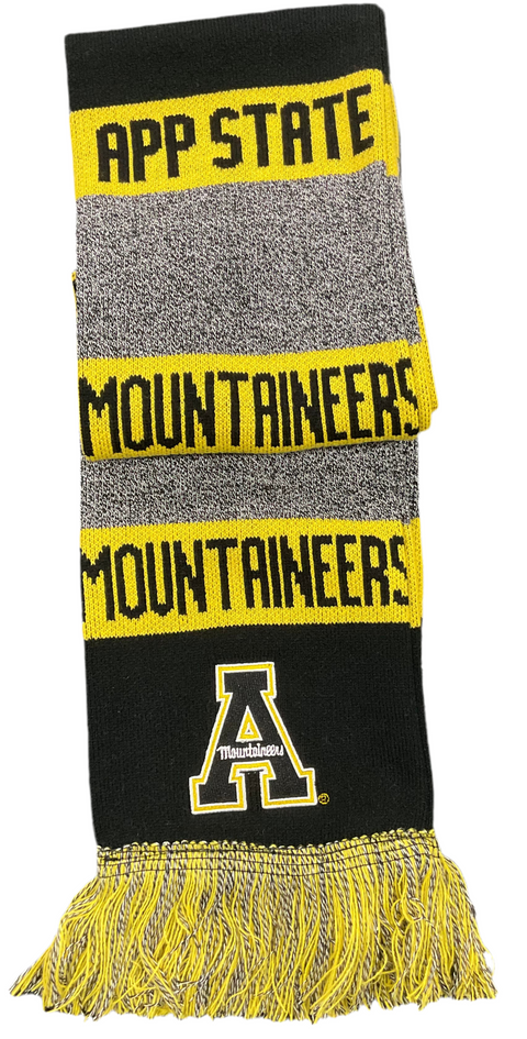 APP STATE Embroidered Marled Knit-In Scarf