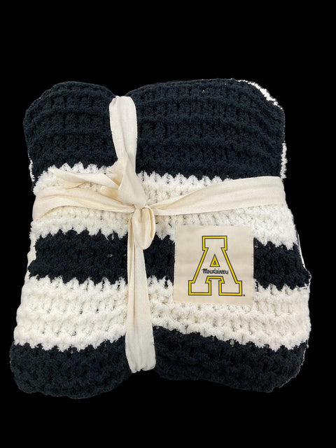 App State Cable Knit Throw