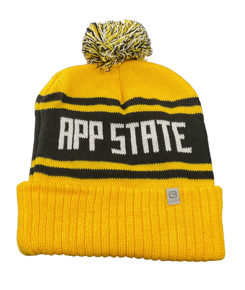 APP STATE KNIT CUFF HAT WITH POM