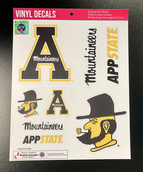 App State Graphics APP STATE Variety Decal Sheet – Mountaineer Mania
