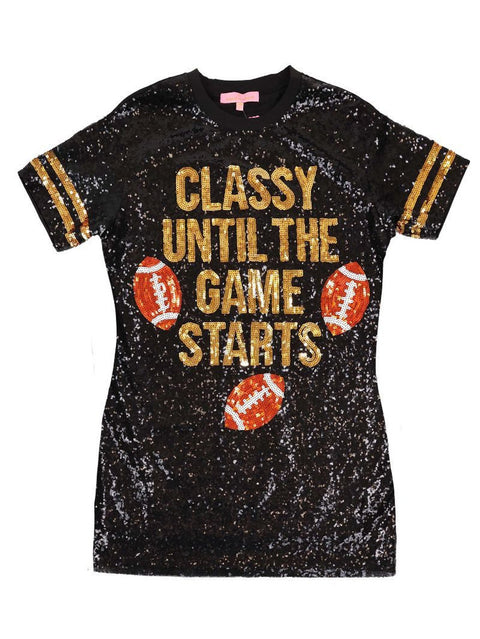 Simply Southern 'Classy Until The Game Starts' Dress