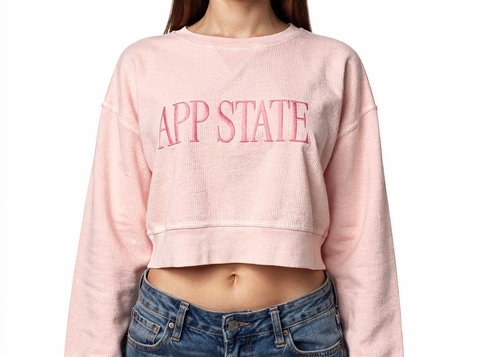 chicka-d Corded Boxy Pullover - App State